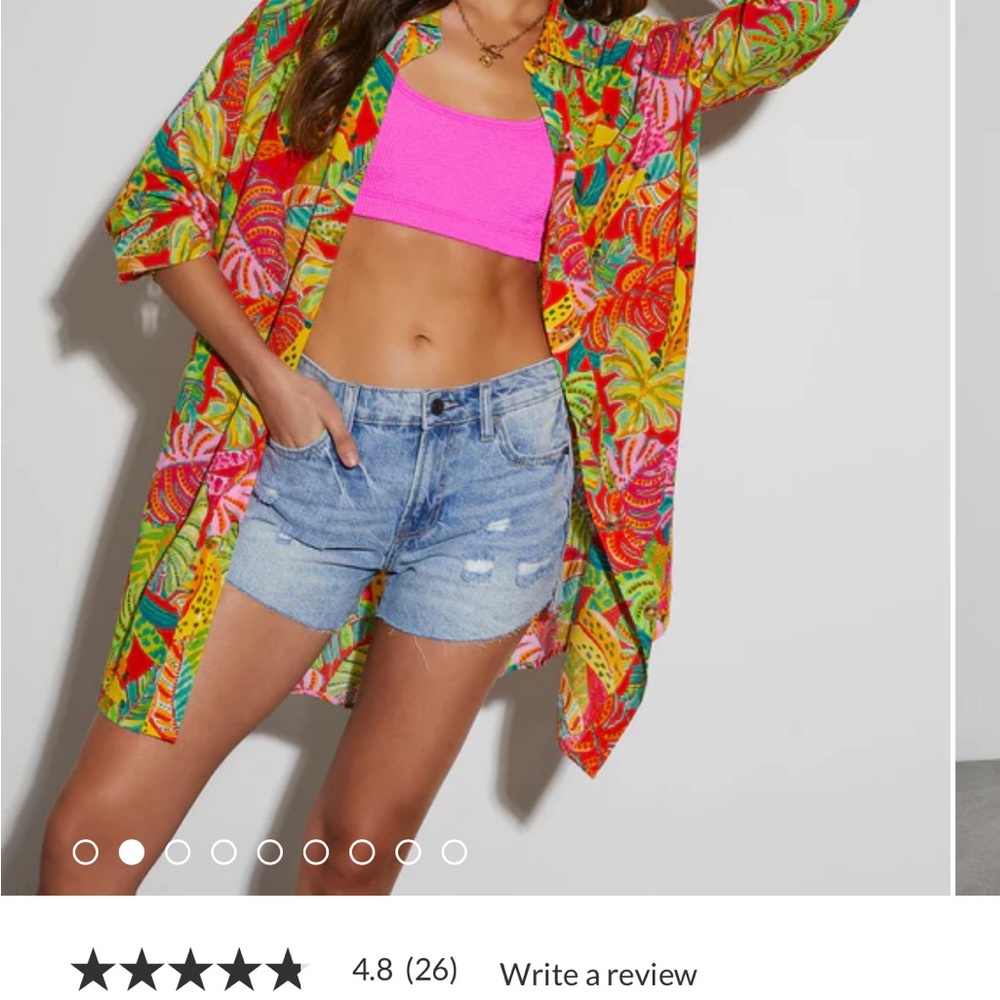 VICI 💦☀️🏖️ Coveted Button Down Shirt Dress